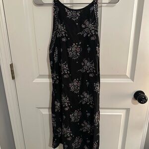 Floral Black Sleeveless Dress